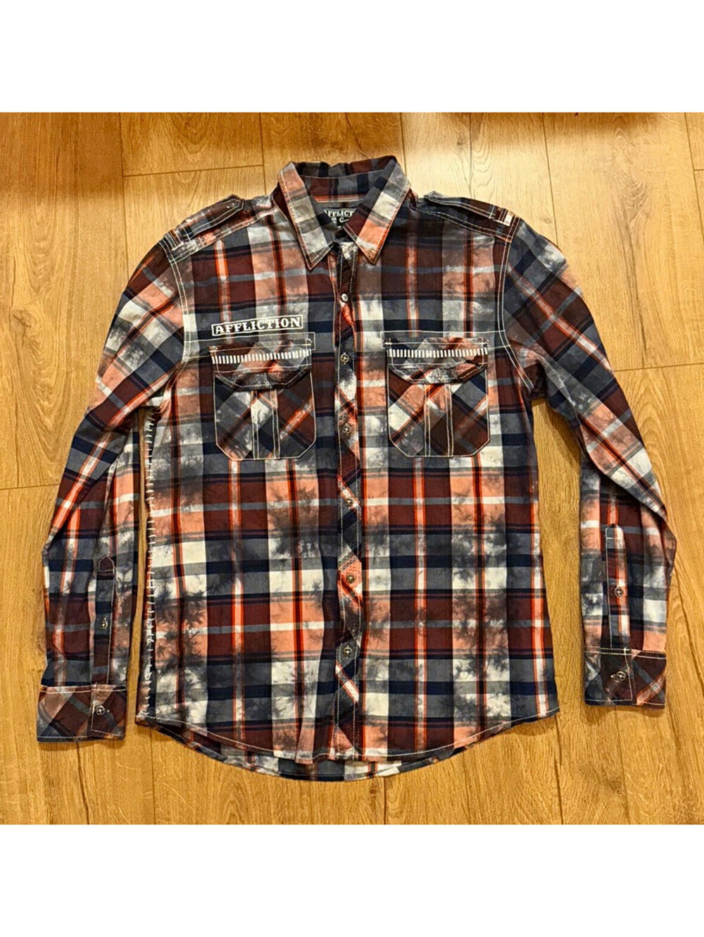 Affliction Black Premium Long Sleeve Button-Up Men’s XL